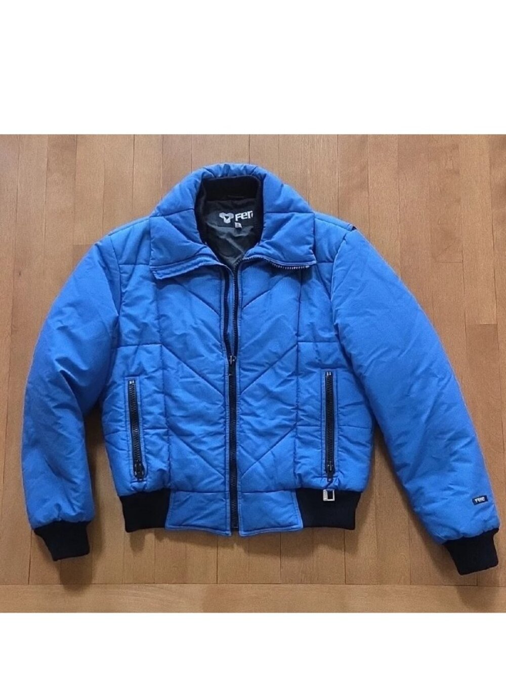 Men's FERA Insulated Quilted Bomber SKI Skiing Jacket- Size MED 40 Royal Blue